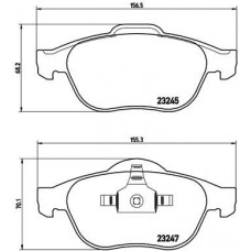P 68 030 BREMBO Комплект гальмівних колодок дисковий гальм