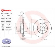 09.9350.10 BREMBO Гальмівний диск