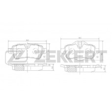 BS-1881 ZEKKERT Комплект гальмівних колодок дисковий гальм