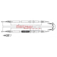 11.5862 METZGER Тросик, cтояночный тормоз