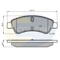 CBP01033 COMLINE КомплеК т гальмівних колодок, дискове гальмо