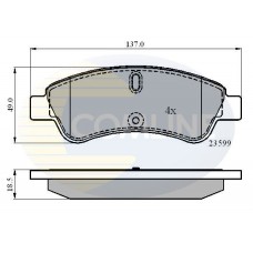 CBP01033 COMLINE КомплеК т гальмівних колодок, дискове гальмо