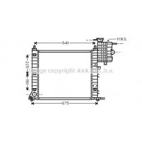 MS2348 AVA QUALITY COOLING Радіатор охолодження двигуна