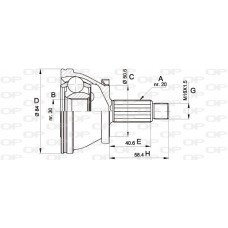 CVJ5390.10 OPEN PARTS Шарнирный комплект, Привідний вал