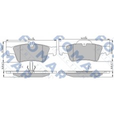 FO 914481 FOMAR Friction КомплеК т гальмівних колодок, дискове гальмо