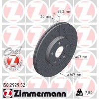 150.2929.52 ZIMMERMANN Гальмівний диск