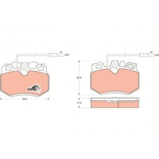 GDB808 TRW Комплект гальмівних колодок дисковий гальм