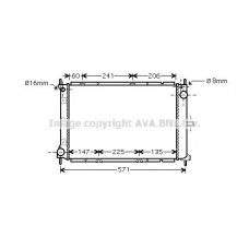 DN2249 AVA QUALITY COOLING Радіатор охолодження двигуна