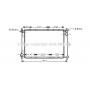 DN2249 AVA QUALITY COOLING Радіатор охолодження двигуна