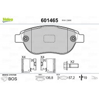 601465 VALEO КомплеК т гальмівних колодок, дискове гальмо