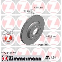 285.3509.20 ZIMMERMANN Гальмівний диск