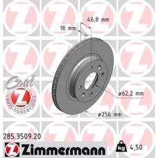 285.3509.20 ZIMMERMANN Гальмівний диск