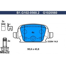 B1.G102-0560.2 GALFER Комплект гальмівних колодок дисковий гальм