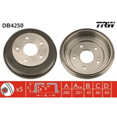 DB4250 TRW Гальмівний барабан