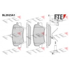 BL2925A1 FTE Комплект гальмівних колодок дисковий гальм