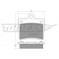 TX 12-77 TOMEX Brakes Комплект гальмівних колодок дисковий гальм