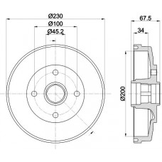 MBD345 MINTEX Гальмівний барабан