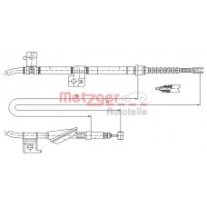 17.4035 METZGER Тросик, cтояночный тормоз