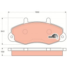 GDB1084 TRW Комплект гальмівних колодок дисковий гальм