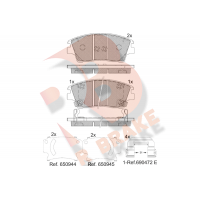RB2277 R BRAKE Комплект гальмівних колодок дисковий гальм