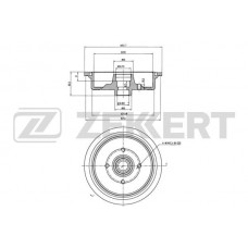 BS-5065 ZEKKERT Гальмівний барабан