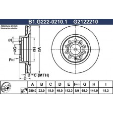 B1.G222-0210.1 GALFER Гальмівний диск