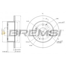 CD7488S BREMSI Гальмівний диск