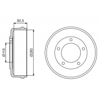 0 986 477 203 BOSCH Гальмівний барабан