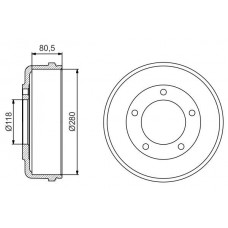0 986 477 203 BOSCH Гальмівний барабан