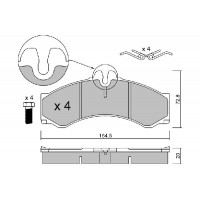 BPMB-1015 AISIN Комплект гальмівних колодок дисковий гальм