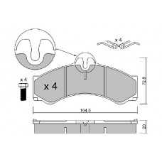 BPMB-1015 AISIN Комплект гальмівних колодок дисковий гальм