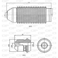 DCK5075.04 OPEN PARTS Пилозахисний комплект амортизатор