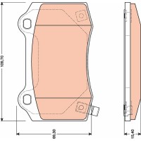 GDB4171 TRW Комплект гальмівних колодок дисковий гальм