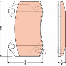 GDB4171 TRW Комплект гальмівних колодок дисковий гальм