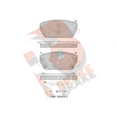 RB2306 R BRAKE Комплект гальмівних колодок дисковий гальм