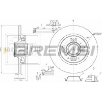 CD7735S BREMSI Гальмівний диск