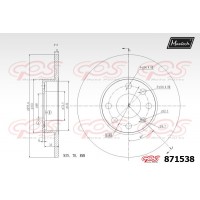 871538 MAXTECH Гальмівний диск