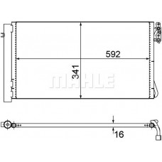 AC 414 000P MAHLE Конденсатор кондиціонера