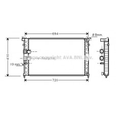 PE2339 AVA QUALITY COOLING Радіатор охолодження двигуна