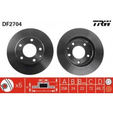 DF2704 TRW Гальмівний диск