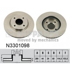 N3301098 NIPPARTS Гальмівний диск