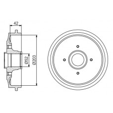 0 986 477 201 BOSCH Гальмівний барабан