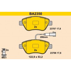 BA2350 BARUM КомплеК т гальмівних колодок, дискове гальмо