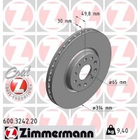 600.3242.20 ZIMMERMANN Гальмівний диск
