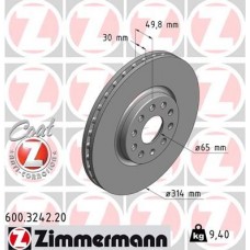 600.3242.20 ZIMMERMANN Гальмівний диск