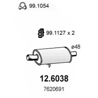 12.6038 ASSO Середній глушник вихлопних газів