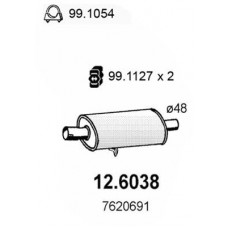 12.6038 ASSO Середній глушник вихлопних газів