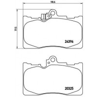 P 83 072 BREMBO Комплект гальмівних колодок дисковий гальм
