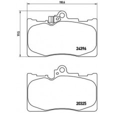 P 83 072 BREMBO Комплект гальмівних колодок дисковий гальм
