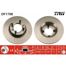 DF1708 TRW Гальмівний диск